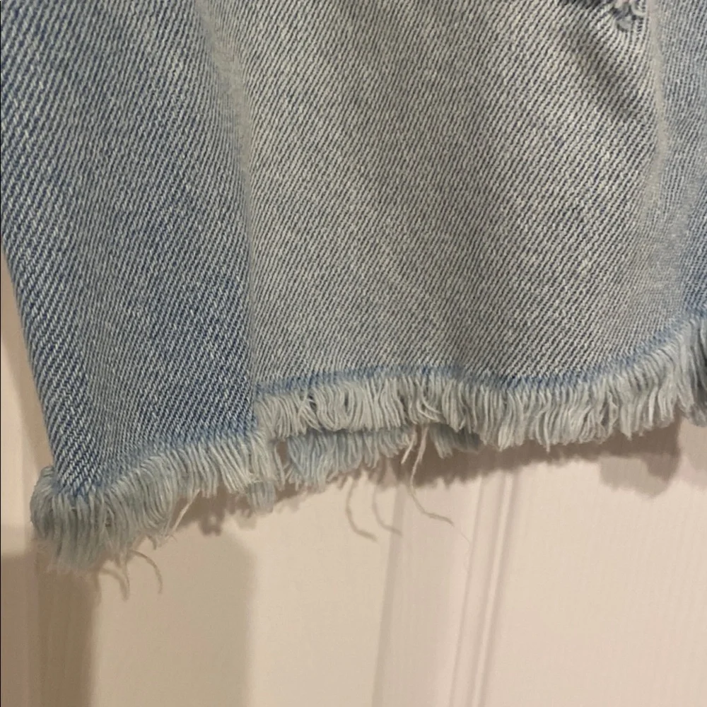 Hollister Distressed Light Blue Denim Shorts size 33 waist (see comments) - Picture 7 of 11